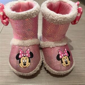 Disney Pink Minnie Mouse Kids Boots